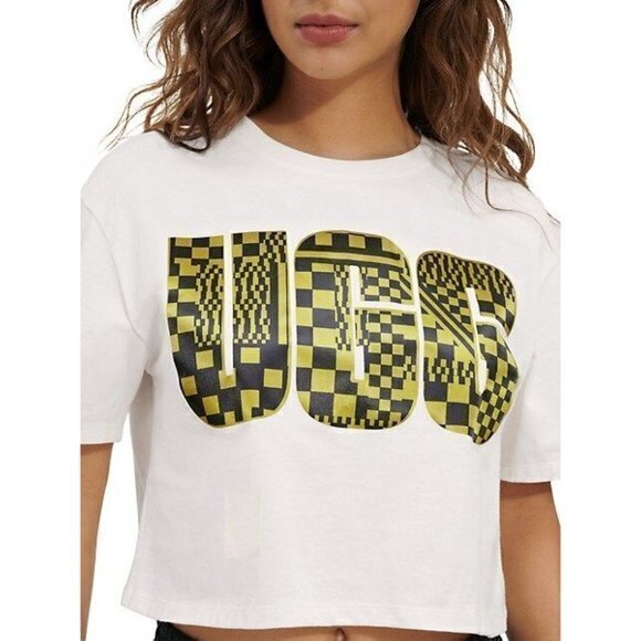 UGG Thahlia Cropped Logo‎ T-Shirt Size Large RefI013 - Picture 3 of 9